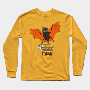 Funny librarian bat book lover Long Sleeve T-Shirt